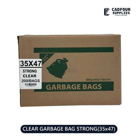 35x47 Garbage Bags Clear Strong 200ct