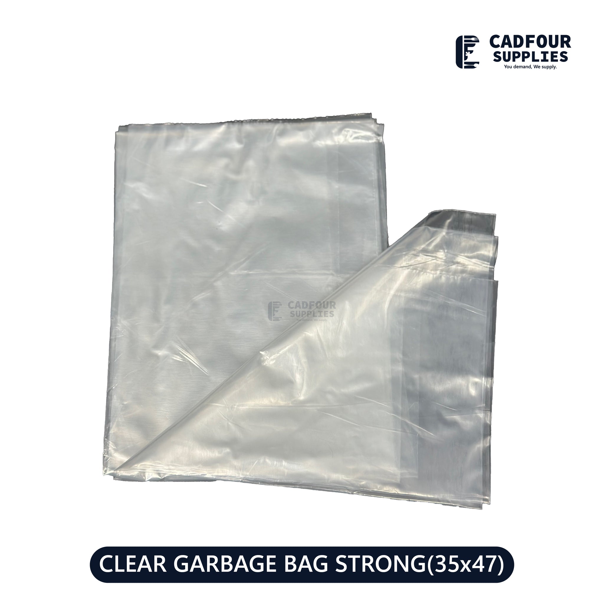 35x47 Garbage Bags Clear Strong 200ct