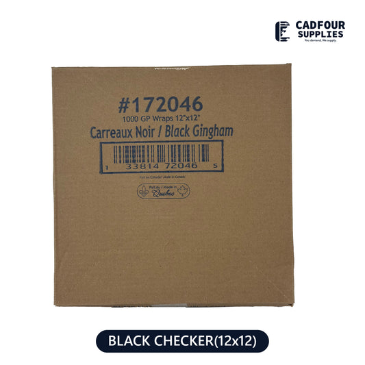 12x12 Black Checker Wrap Paper
