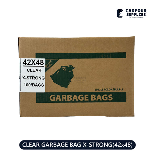 42x48 Garbage Bags Clear Extra Strong 100ct