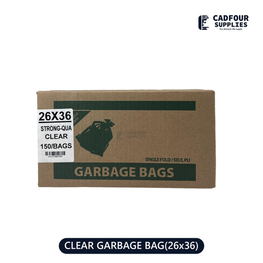 26x36 Garbage Bags Clear Strong 200ct