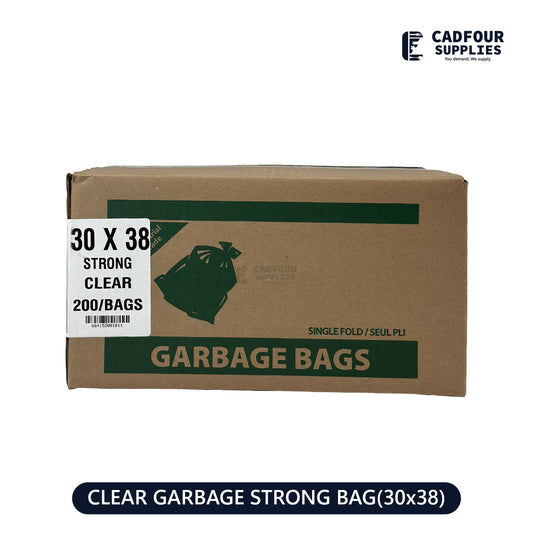 30x38 Garbage Bags Clear Strong 150ct