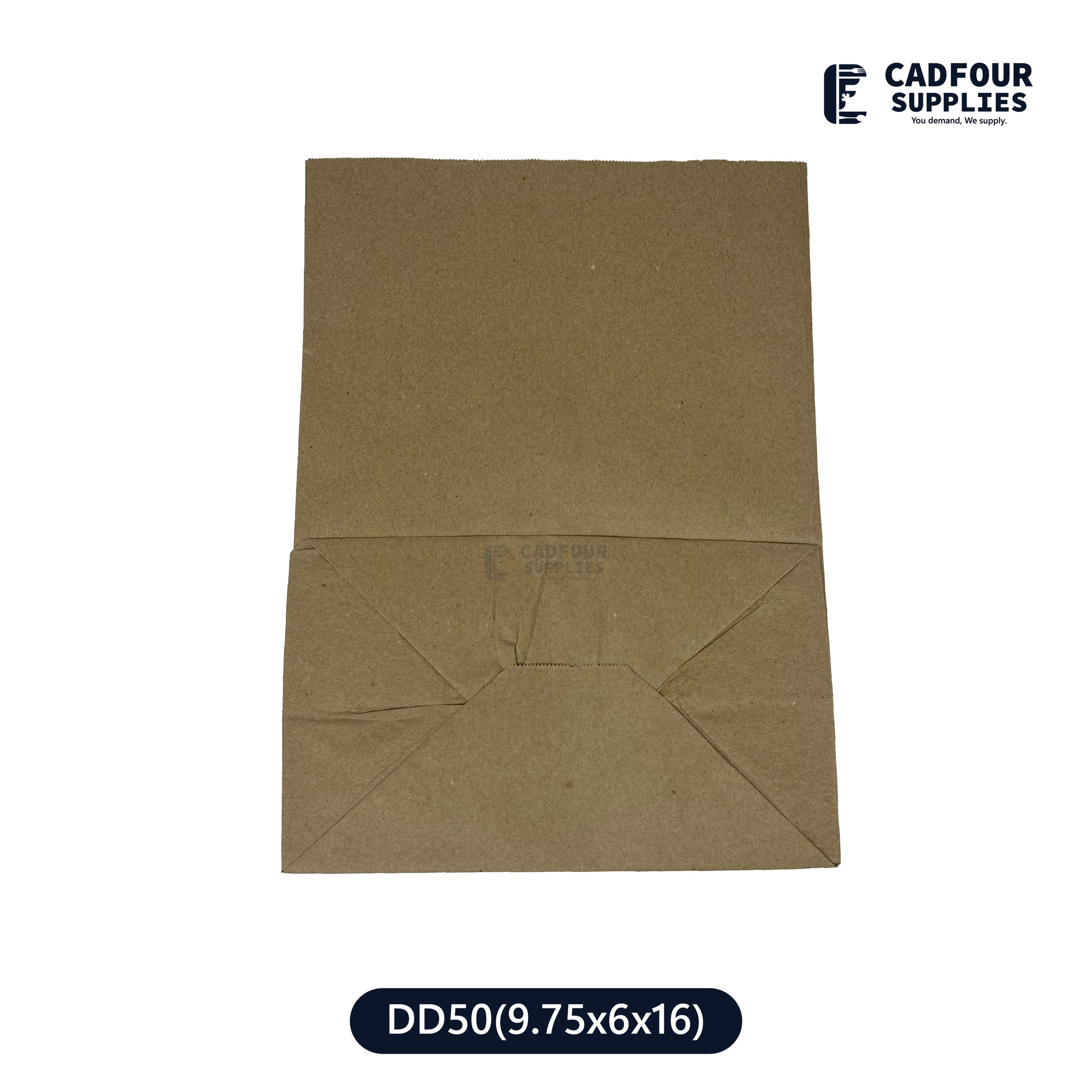 DD50 9.75x6x16.5 Brown Handleless Bags