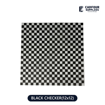 12x12 Black Checker Wrap Paper