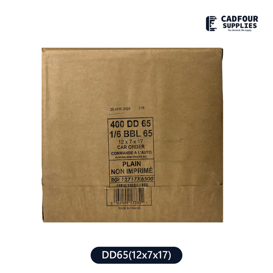 DD65 12x7x17 Brown Handleless Bags