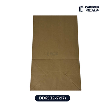 DD65 12x7x17 Brown Handleless Bags