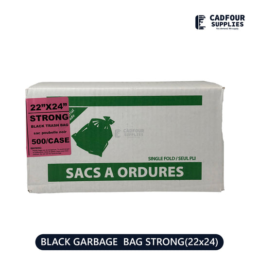 22x24 Garbage Bags Black Strong 500ct