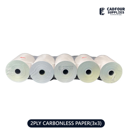 Carbonless 2 Ply Roll 3''x3''