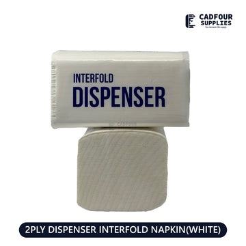 Dispenser Napkins White 2 Ply Interfold