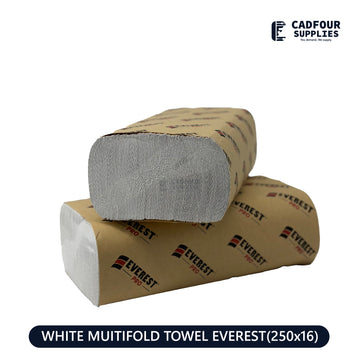 White Multi Fold Towels 250x16- Everest