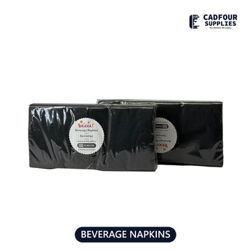 Black Napkins Cocktail or Beverage