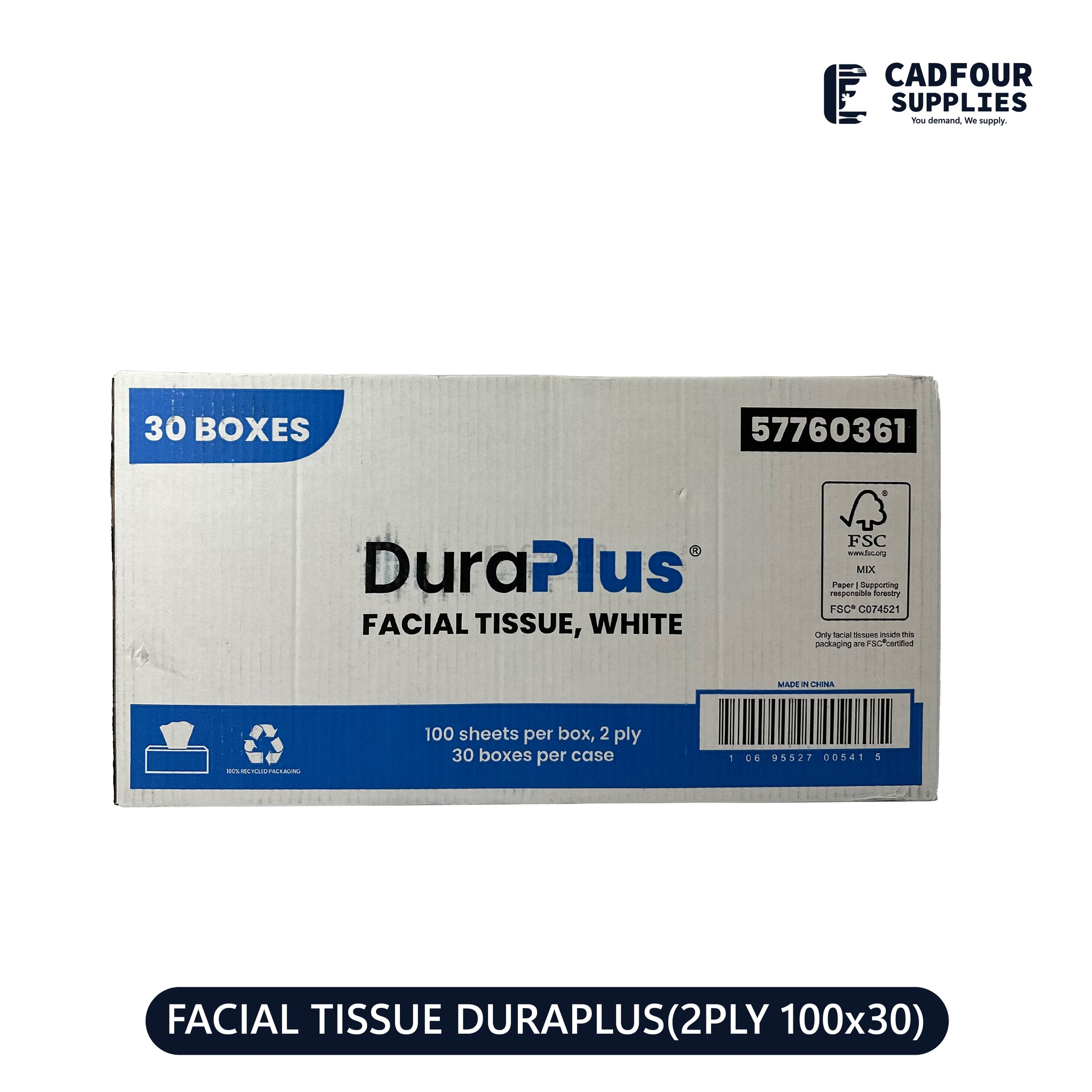 Facial Tissues 2 Ply 100x30- DuraPlus