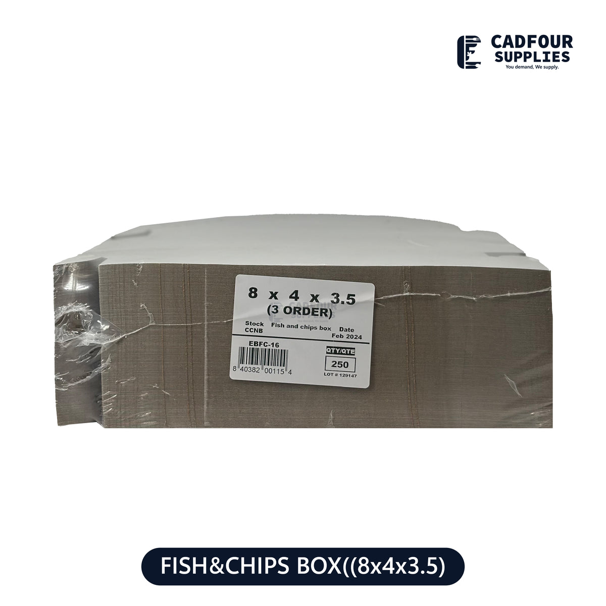 Checkers Boxed Fish Fish and Chips Boxes 8x4x3.5