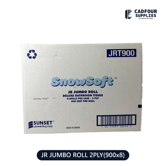 Junior Jumbo Bathroom Tissue Roll 2 Ply 900x8- Snow Soft