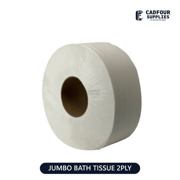 White Bathroom Tissue Jumbo Rolls - Pur Value