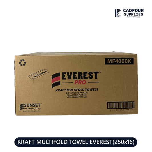 Brown Multi Fold Towels Kraft 250x16- Everest