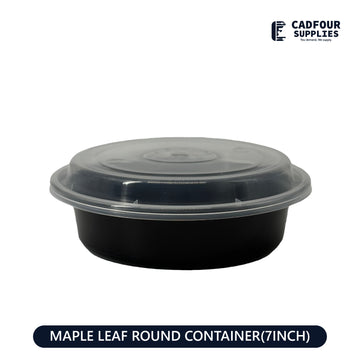 7'' Round Containers W/ Clear Lid – MAPLE LEAF