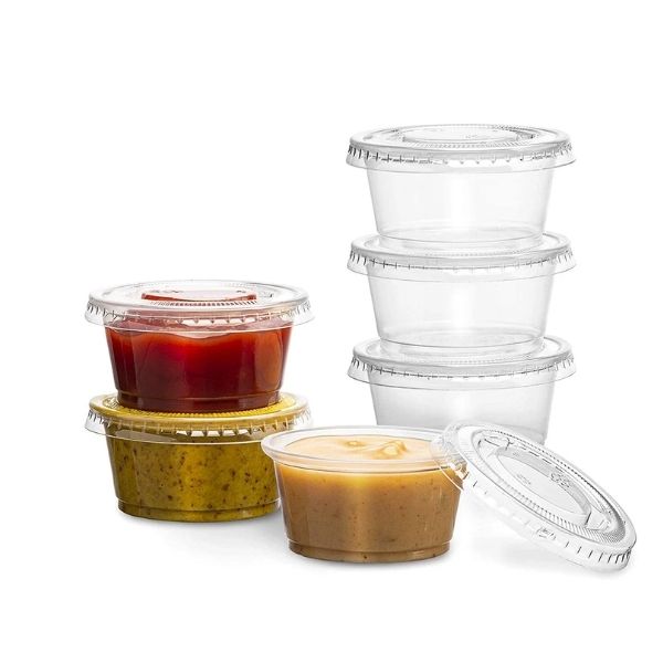 2oz disposable portion cups bulk case for sauces and dressings