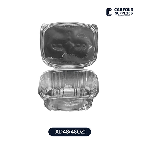 48oz Clear Hinged Container-GENPAK AD48