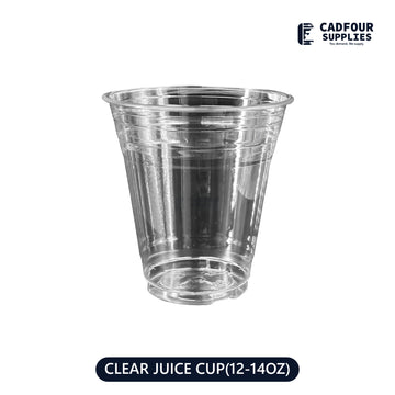 12oz or 14oz Juice Clear Pet Cup