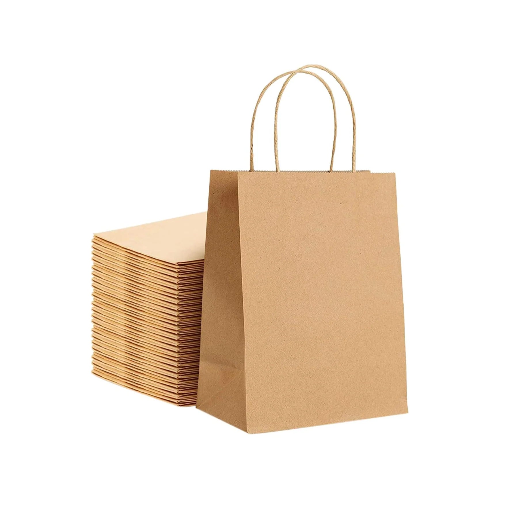 8x4.5x10.75 Paper Bag Brown With Handle