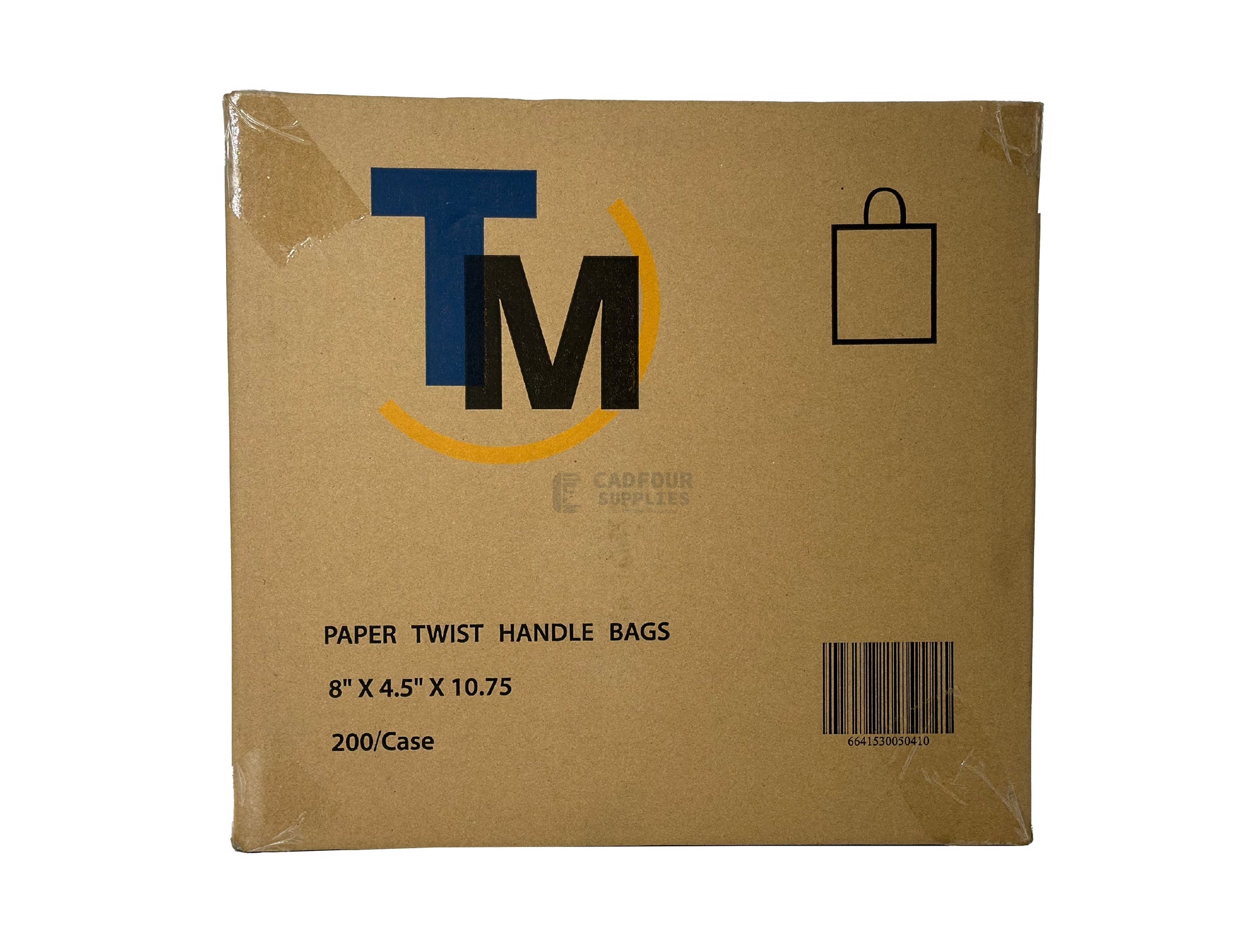8x4.5x10.75 Paper Bag Brown With Handle