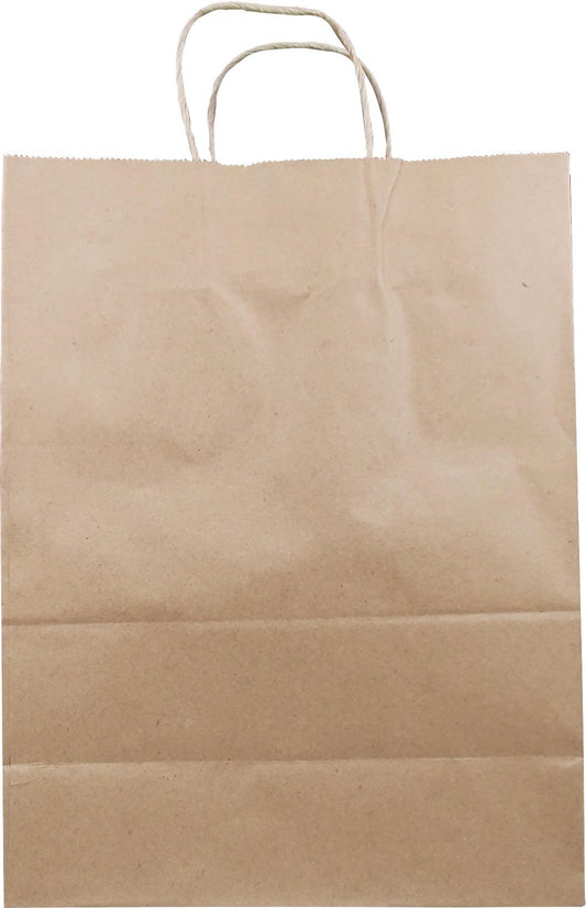 10x5x13 Paper Bag Brown With Handle -250ct Eco Craze