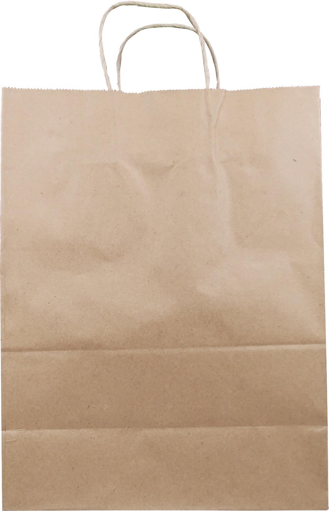 10x5x13 Paper Bag Brown With Handle 250ct-EZ