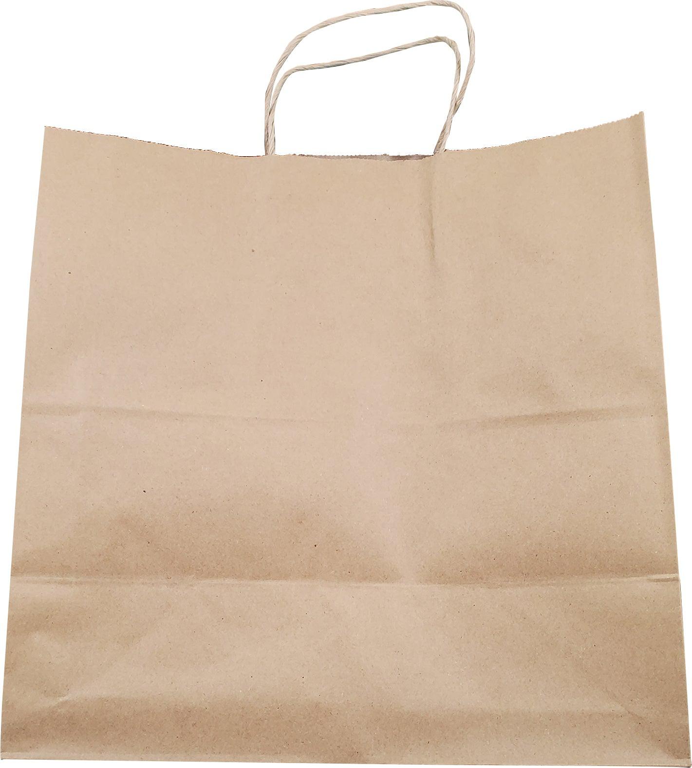 13x7x13 Paper Bag Brown With Handle 250ct-EZ