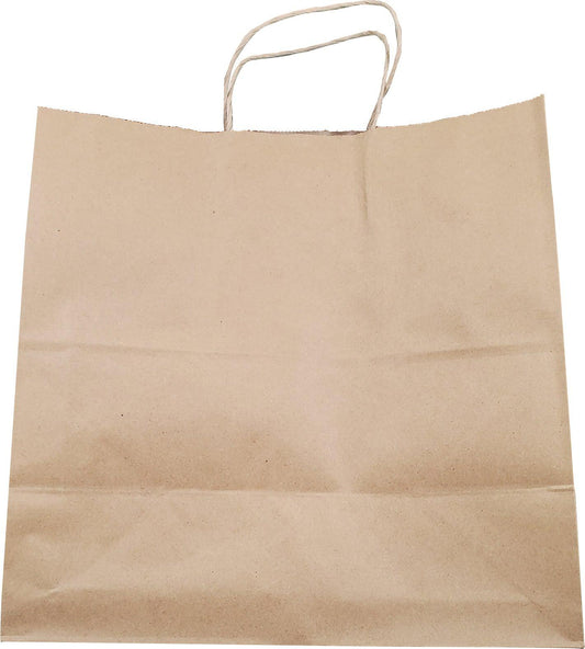 13x7x13 Paper Bag Brown With Handle 250ct-EZ
