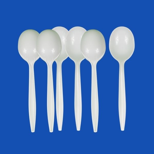 Basics medium weight disposable soup spoons 1000 pcs bulk pack for restaurants