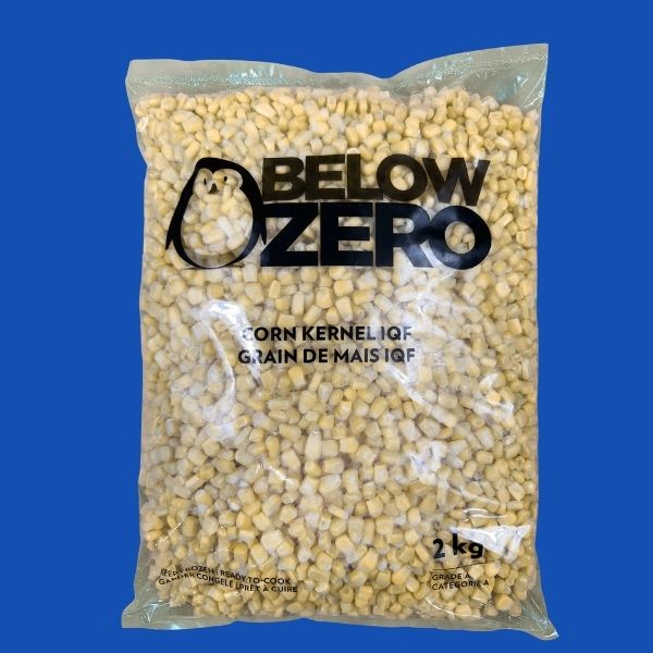 Below Zero frozen IQF corn kernels 2kg Grade A sweet corn