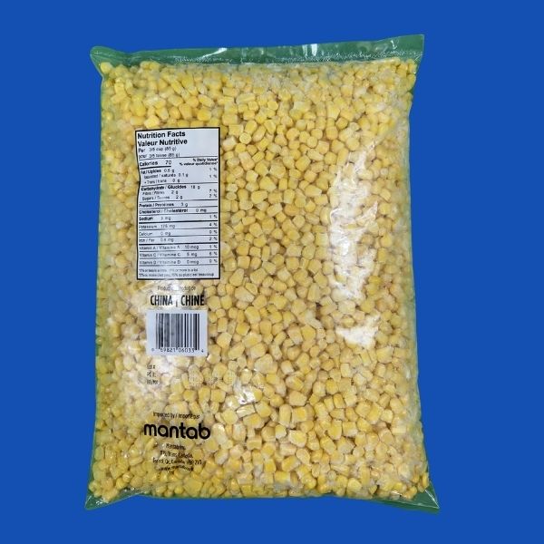 Below Zero frozen IQF corn kernels 2kg Grade A sweet corn