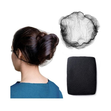 Black disposable hair nets 100 pcs for restaurant kitchen food safety