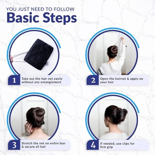 Black disposable hair nets 100 pcs for restaurant kitchen food safety
