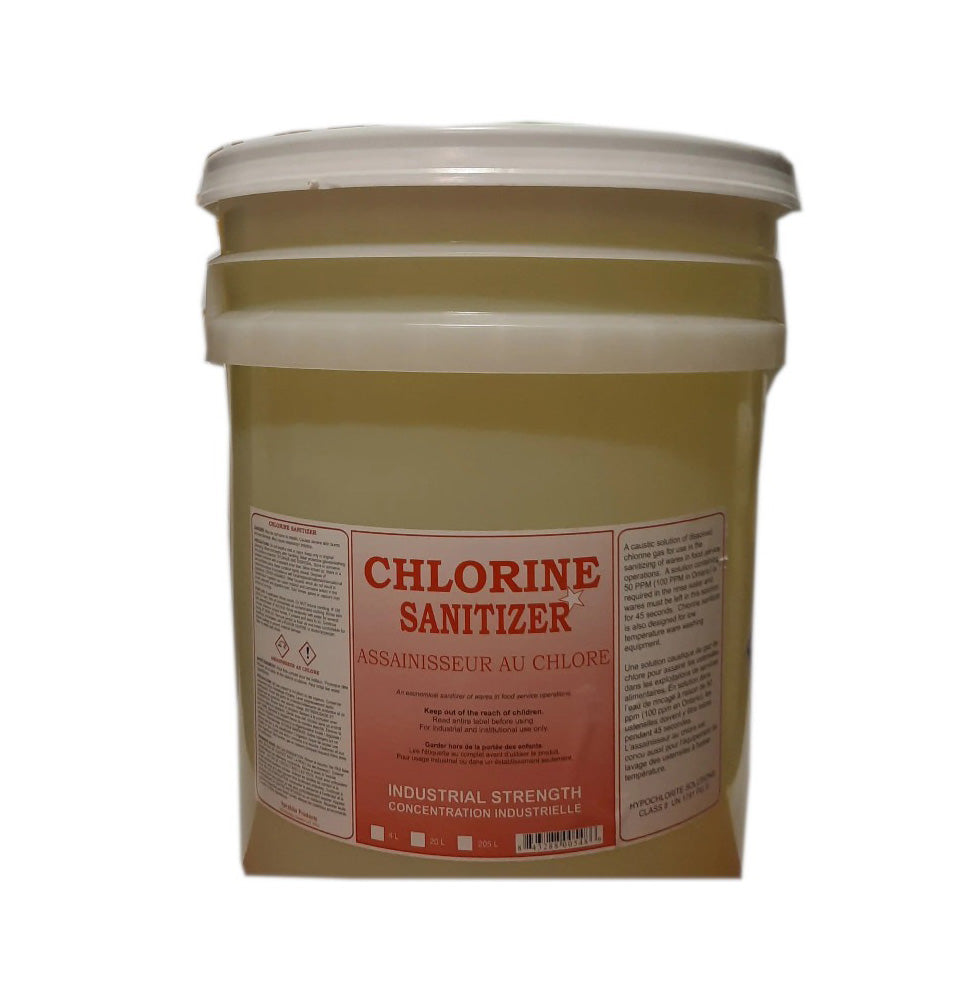 Chlorine dish machine sanitizer 20 L yellow pail