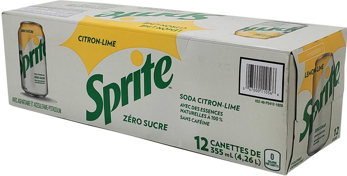 Zero sugar lemon-lime soda 12 pack