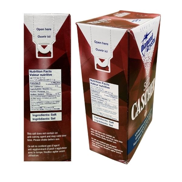 Diamond Crystal kosher salt 1.36 kg food service pack for restaurant kitchens