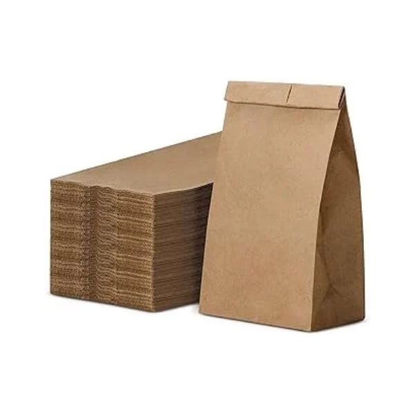 EZ Carry #12 brown kraft paper bags 500 pack for restaurant takeout packaging