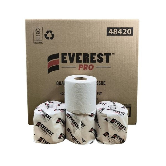 Everest Pro bathroom tissue 48 roll bulk case for commercial washrooms