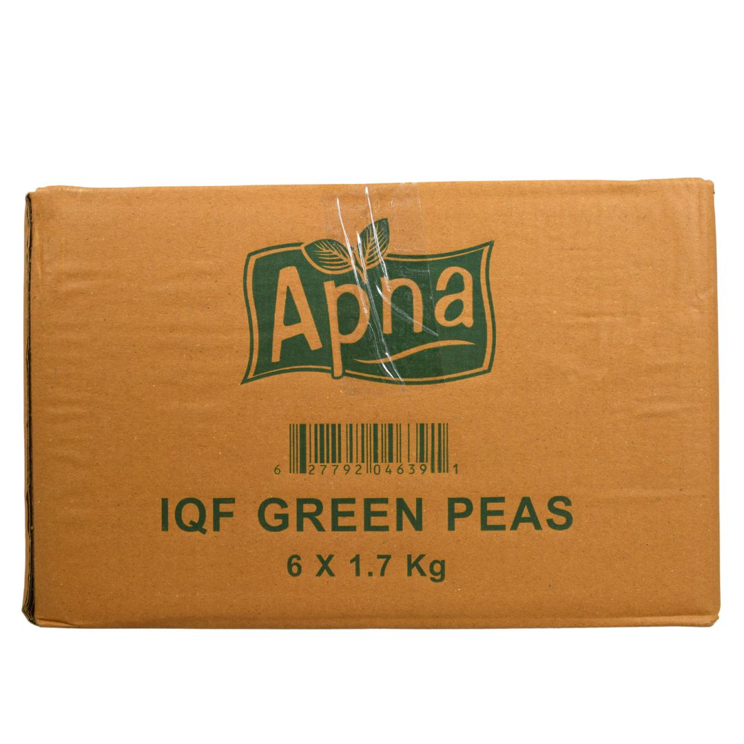 Frozen green peas case of 6