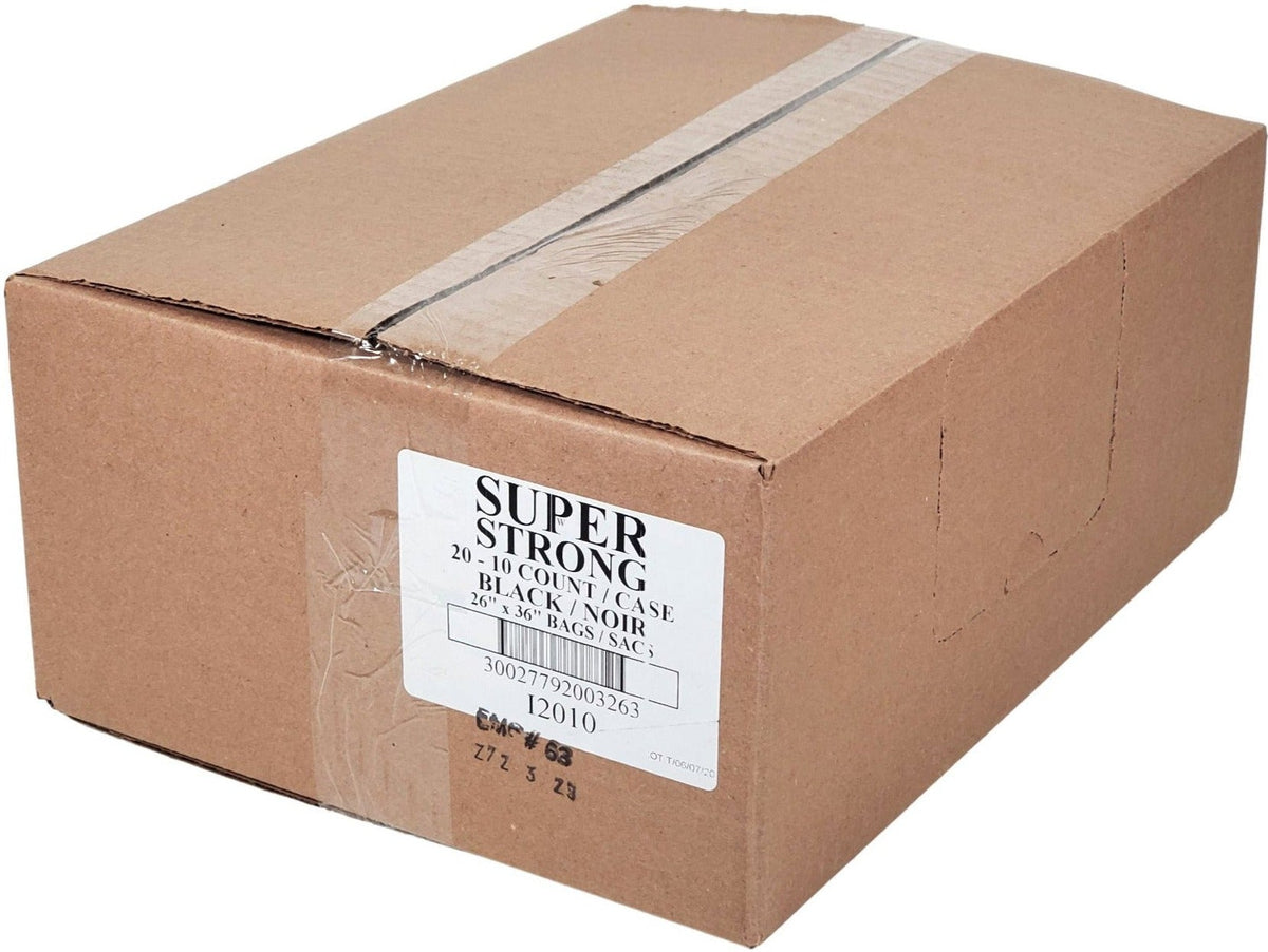 Black garbage bags 26 x 36 retail pack