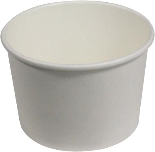 8 oz White Paper Soup Container - 500 Pack - MD