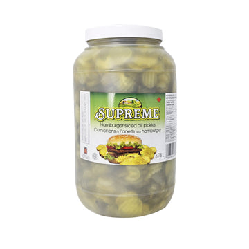 Supreme Hamburger Sliced Dill Pickles