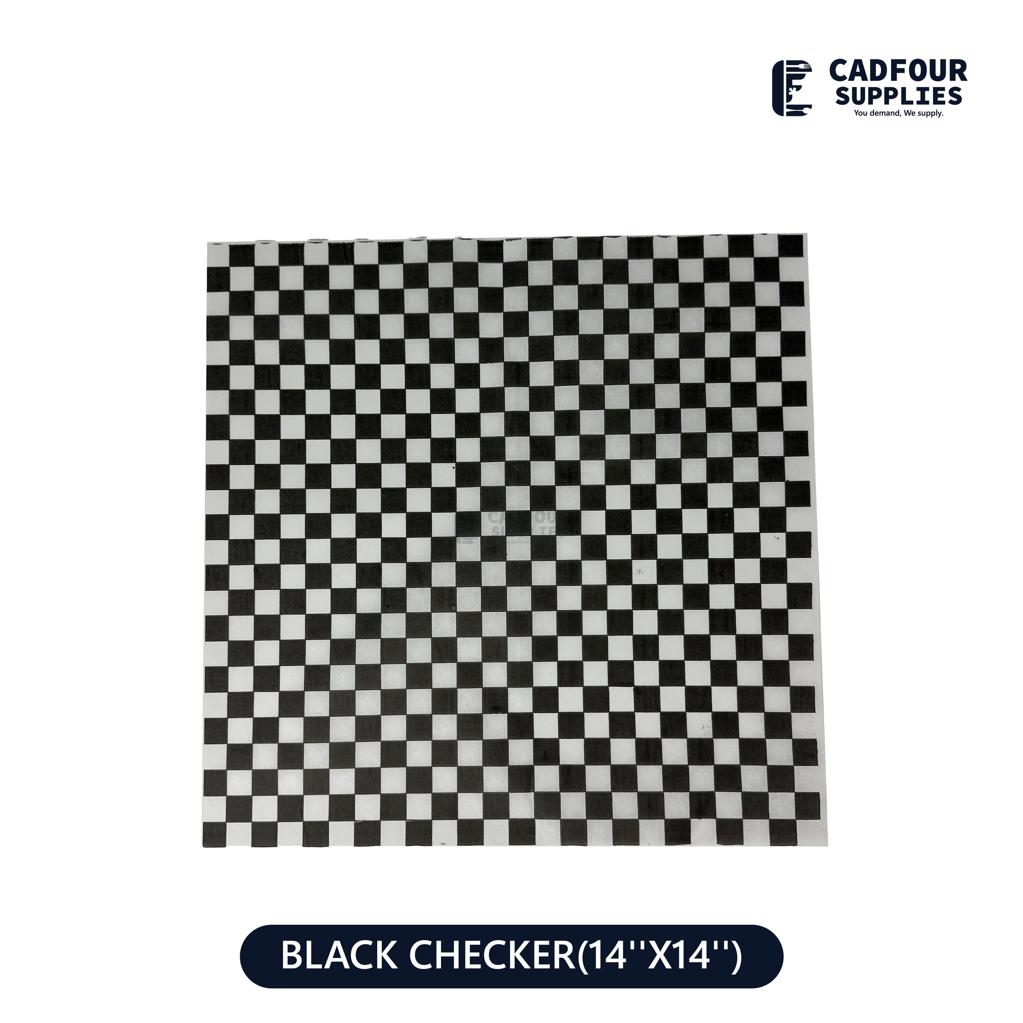 14x14 Black Checker Wrap Paper