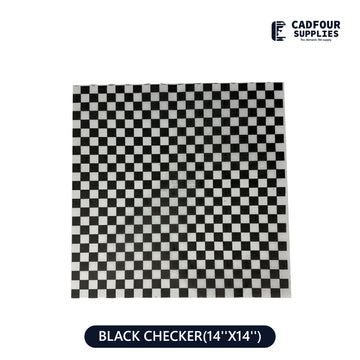 14x14 Black Checker Wrap Paper