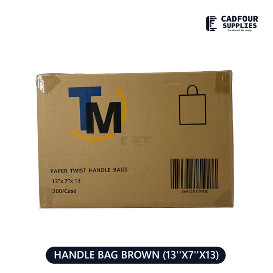 13x7x13 Paper Bag Brown With Handle