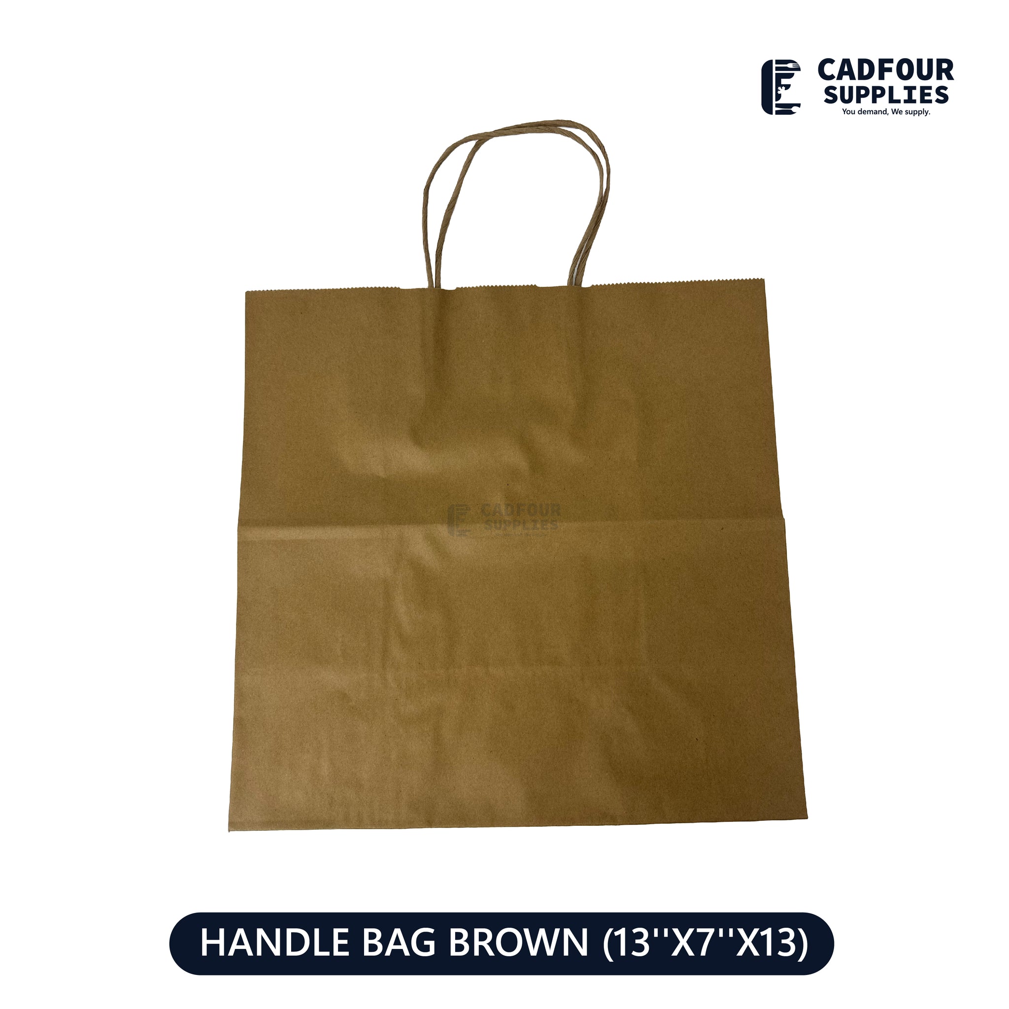13x7x13 Paper Bag Brown With Handle