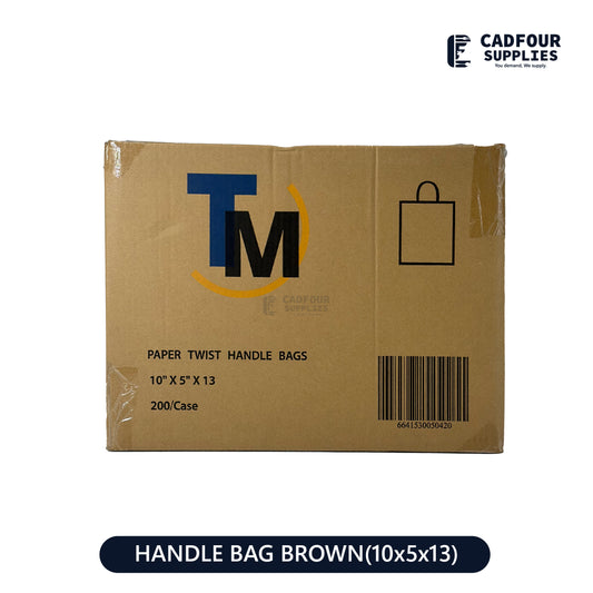 10x5x13 Paper Bag Brown With Handle