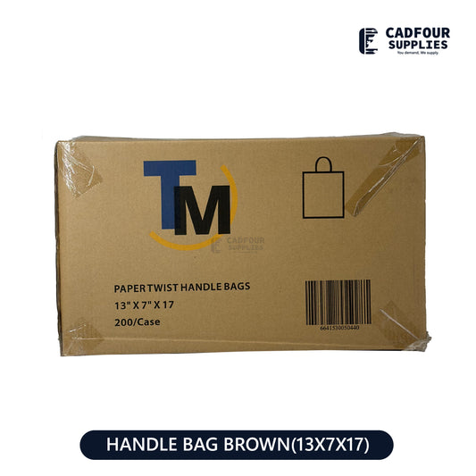 13x7x17 Paper Bag Brown With Handle